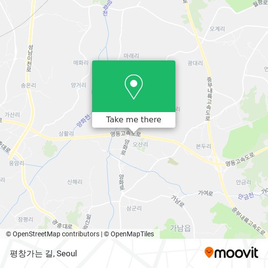 평창가는 길 map