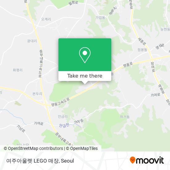 여주아울렛 LEGO 매장 map