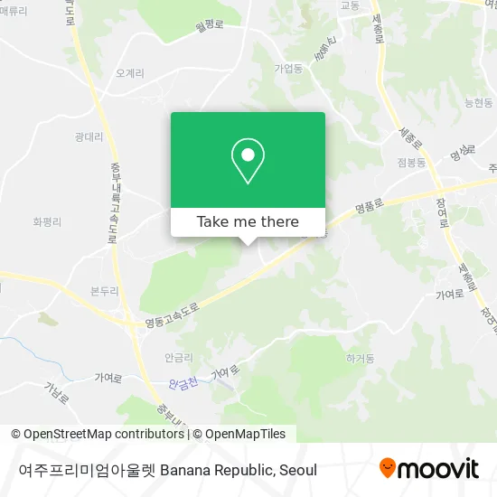 여주프리미엄아울렛 Banana Republic map