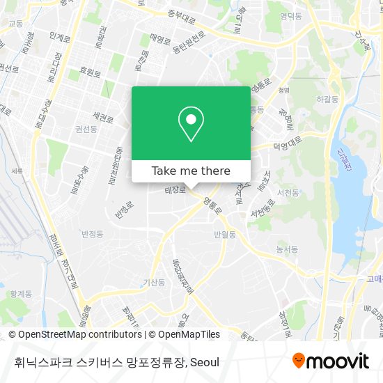 휘닉스파크 스키버스 망포정류장 map