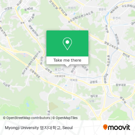 Myongji University 명지대학교 map