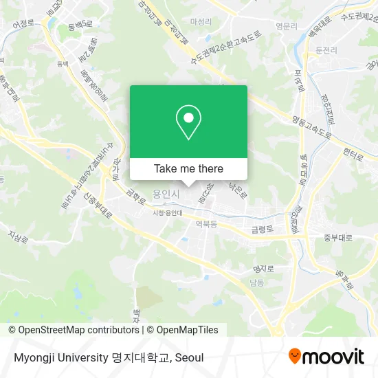 Myongji University 명지대학교 map
