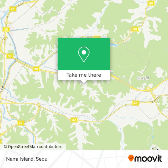 Nami Island map