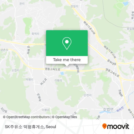 SK주유소 덕평휴게소 map