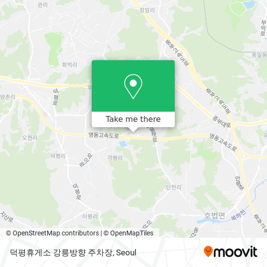 덕평휴게소 강릉방향 주차장 map