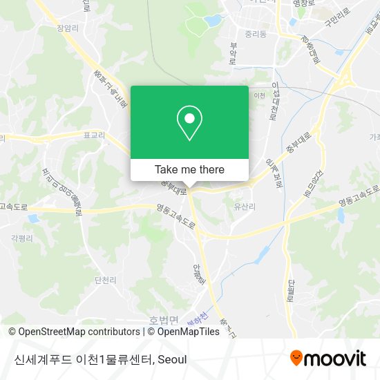 신세계푸드 이천1물류센터 map
