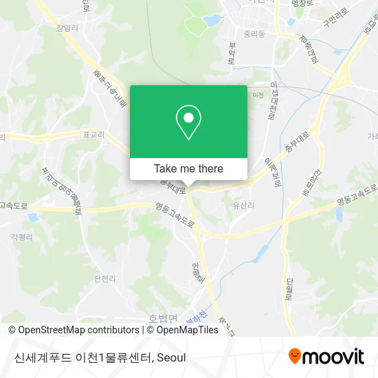 신세계푸드 이천1물류센터 map