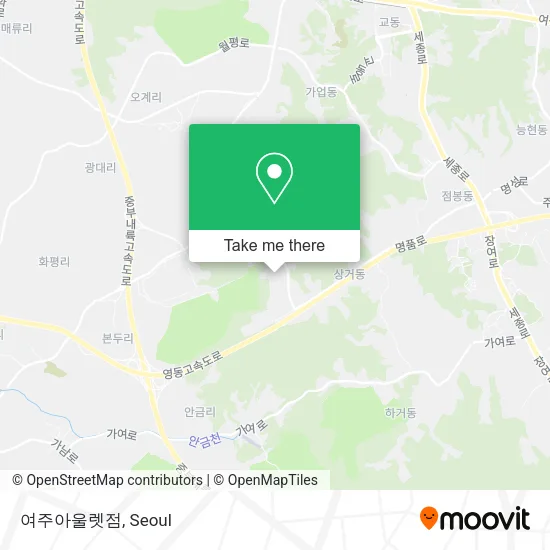 여주아울렛점 map