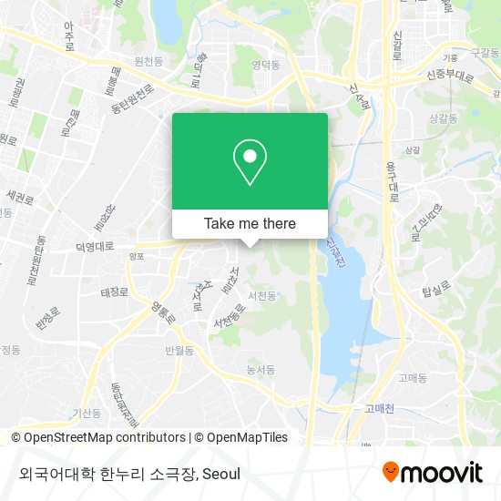 외국어대학 한누리 소극장 map