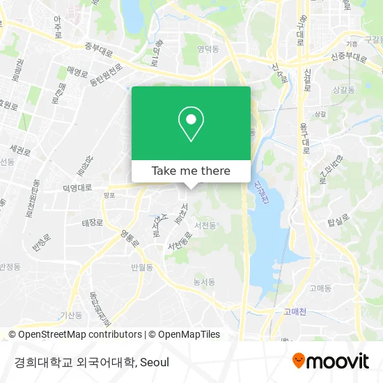 경희대학교 외국어대학 map