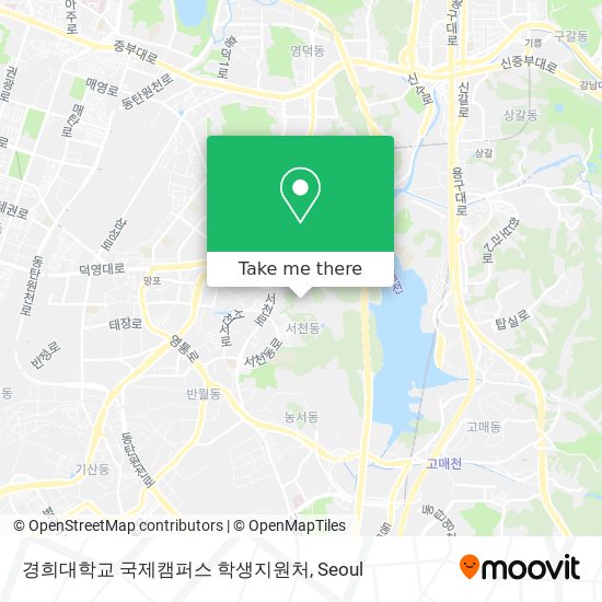경희대학교 국제캠퍼스 학생지원처 map