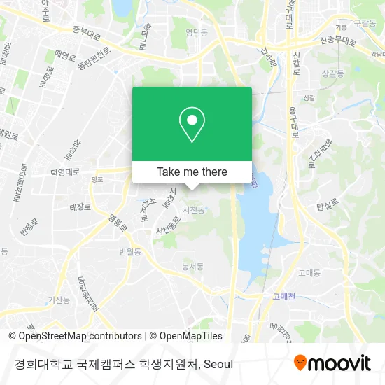 경희대학교 국제캠퍼스 학생지원처 map