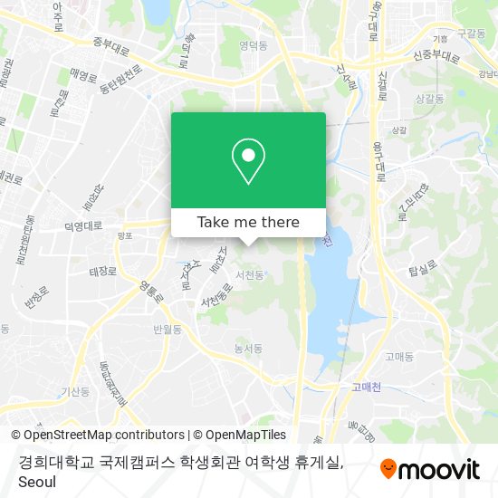 경희대학교 국제캠퍼스 학생회관 여학생 휴게실 map