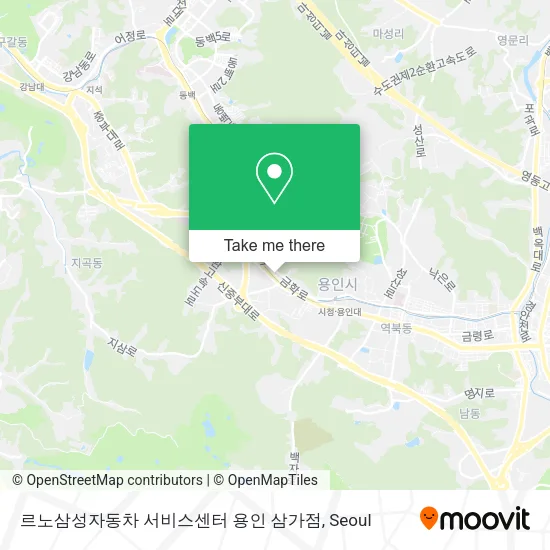 르노삼성자동차 서비스센터 용인 삼가점 map