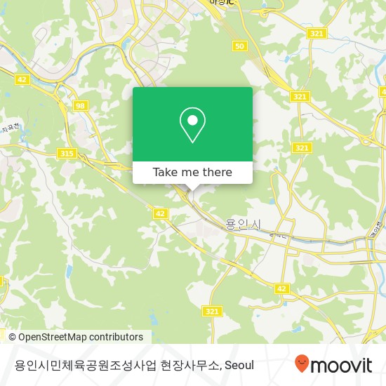 용인시민체육공원조성사업 현장사무소 map