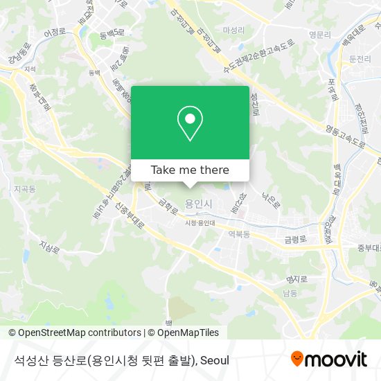 석성산 등산로(용인시청 뒷편 출발) map