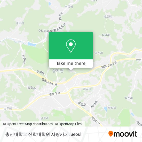 총신대학교 신학대학원 사랑카페 map