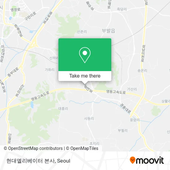 현대엘리베이터 본사 map