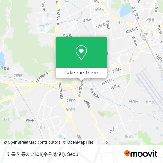 오목천동사거리(수원방면) map