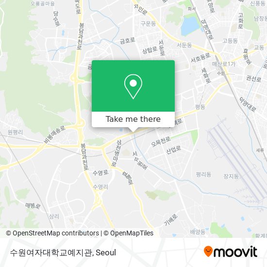 수원여자대학교예지관 map