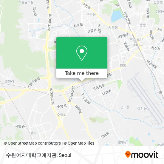 수원여자대학교예지관 map