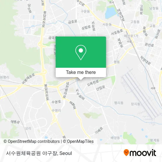 서수원체육공원 야구장 map
