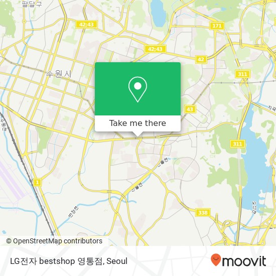 LG전자 bestshop 영통점 map