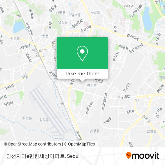 권선자이e편한세상아파트 map