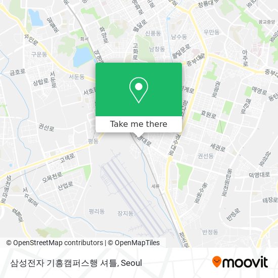 삼성전자 기흥캠퍼스행 셔틀 map