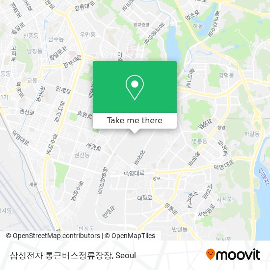 삼성전자 통근버스정류장장 map