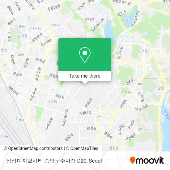 삼성디지털시티 중앙문주차장 D20 map