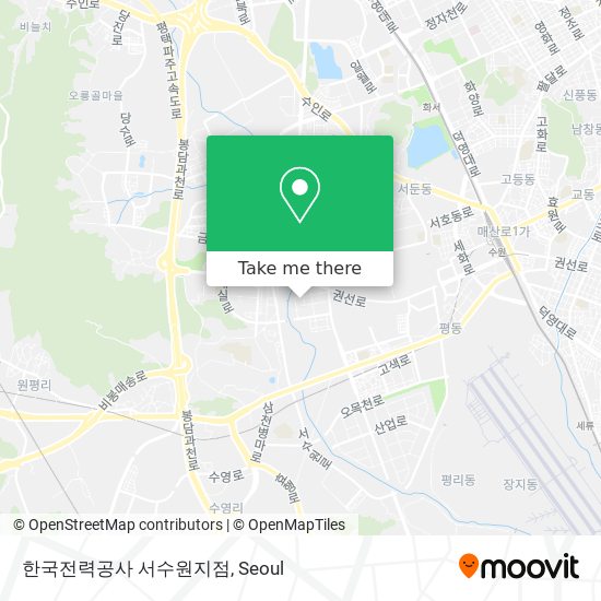 한국전력공사 서수원지점 map