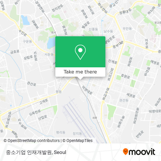 중소기업 인재개발원 map