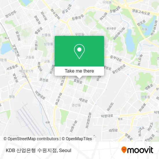 KDB 산업은행 수원지점 map