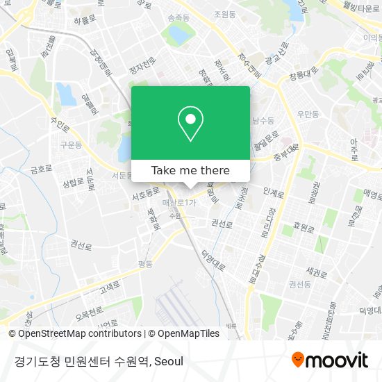 경기도청 민원센터 수원역 map