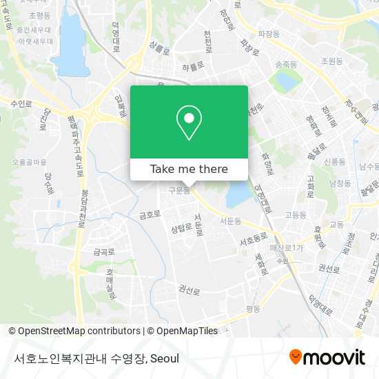 서호노인복지관내 수영장 map