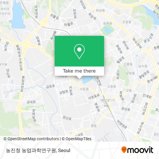 농진청 농업과학연구원 map