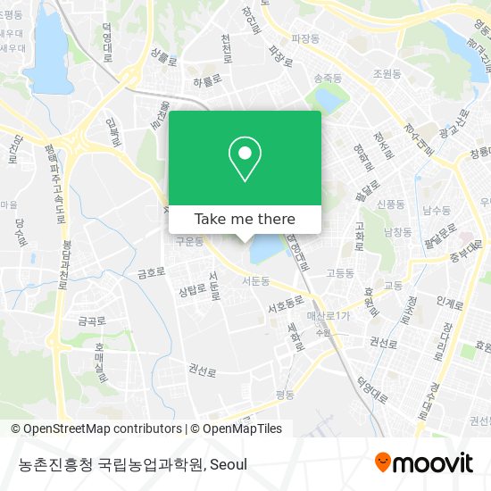 농촌진흥청 국립농업과학원 map