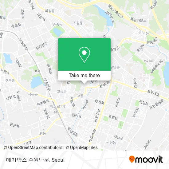 메가박스 수원남문 map