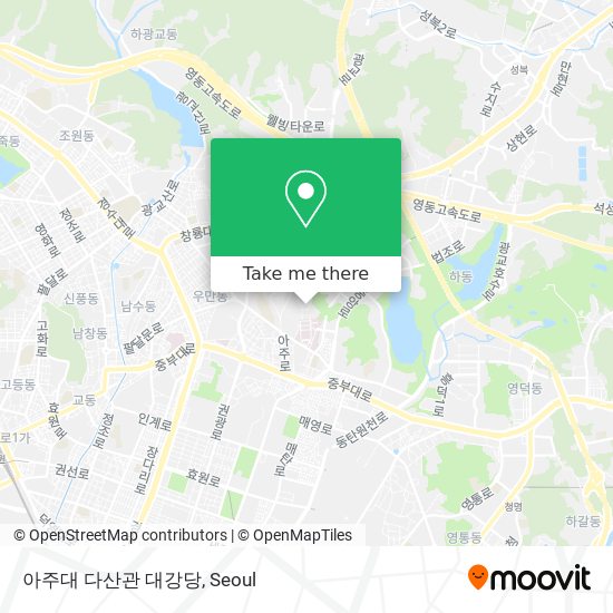 아주대 다산관 대강당 map