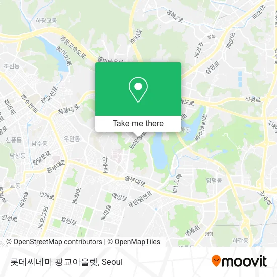 롯데씨네마 광교아울렛 map