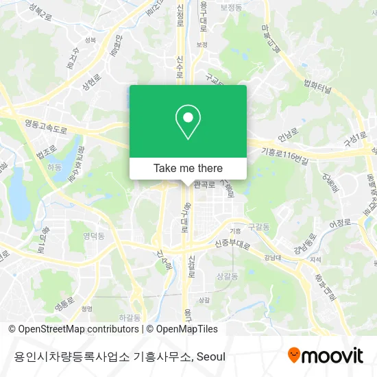 용인시차량등록사업소 기흥사무소 map