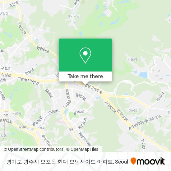 경기도 광주시 오포읍 현대 모닝사이드 아파트 map