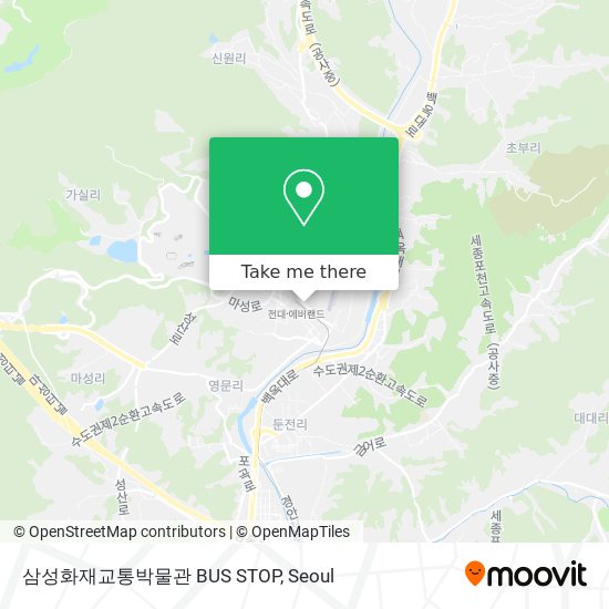 삼성화재교통박물관 BUS STOP map