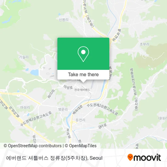 에버랜드 셔틀버스 정류장(5주차장) map