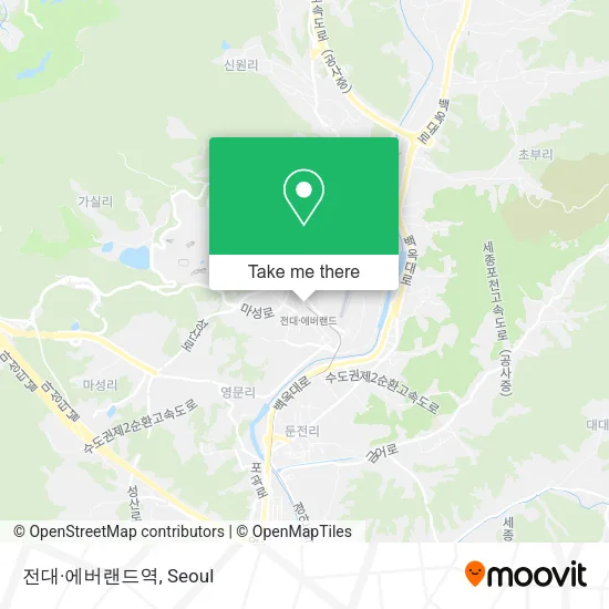 전대·에버랜드역 map