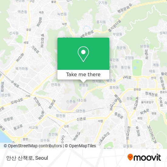 안산 산책로 map