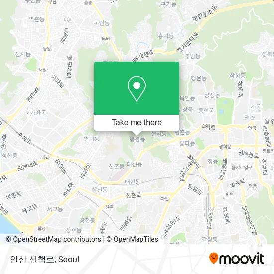 안산 산책로 map