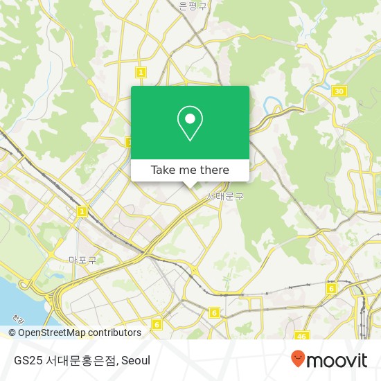 GS25 서대문홍은점 map