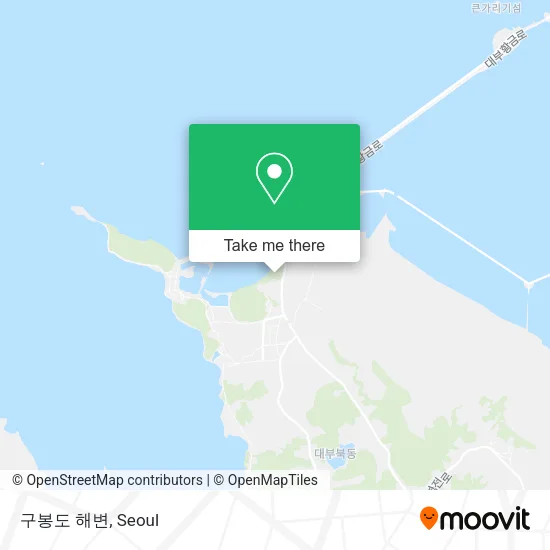 구봉도 해변 map
